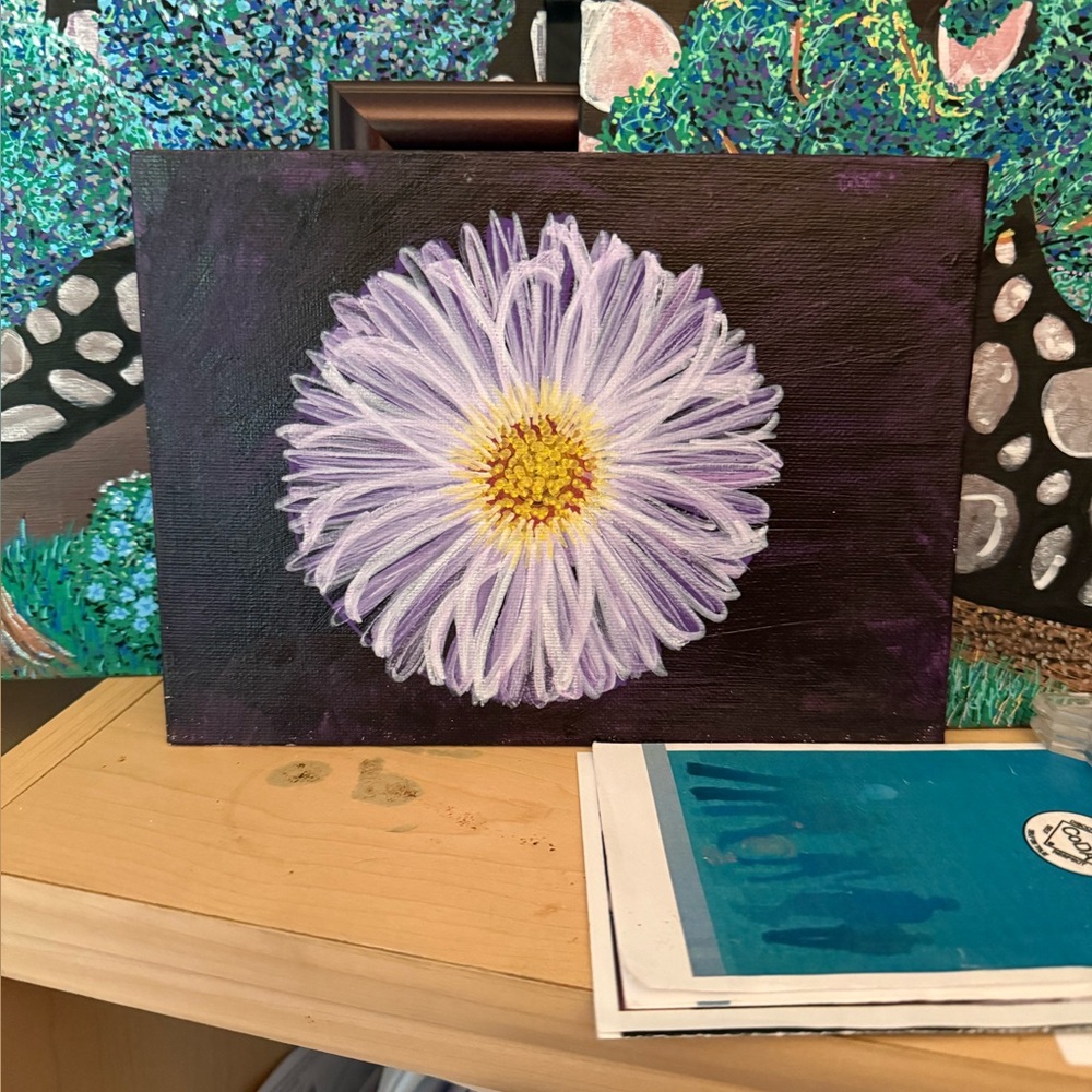 “Oopsie Daisy” 5x7” acrylic painting by Chrissysagod the Artist